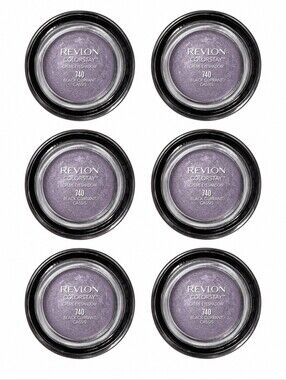 6 x Revlon ColorStay Matte Shimmer  Eyeshadow, 740 Black Currant